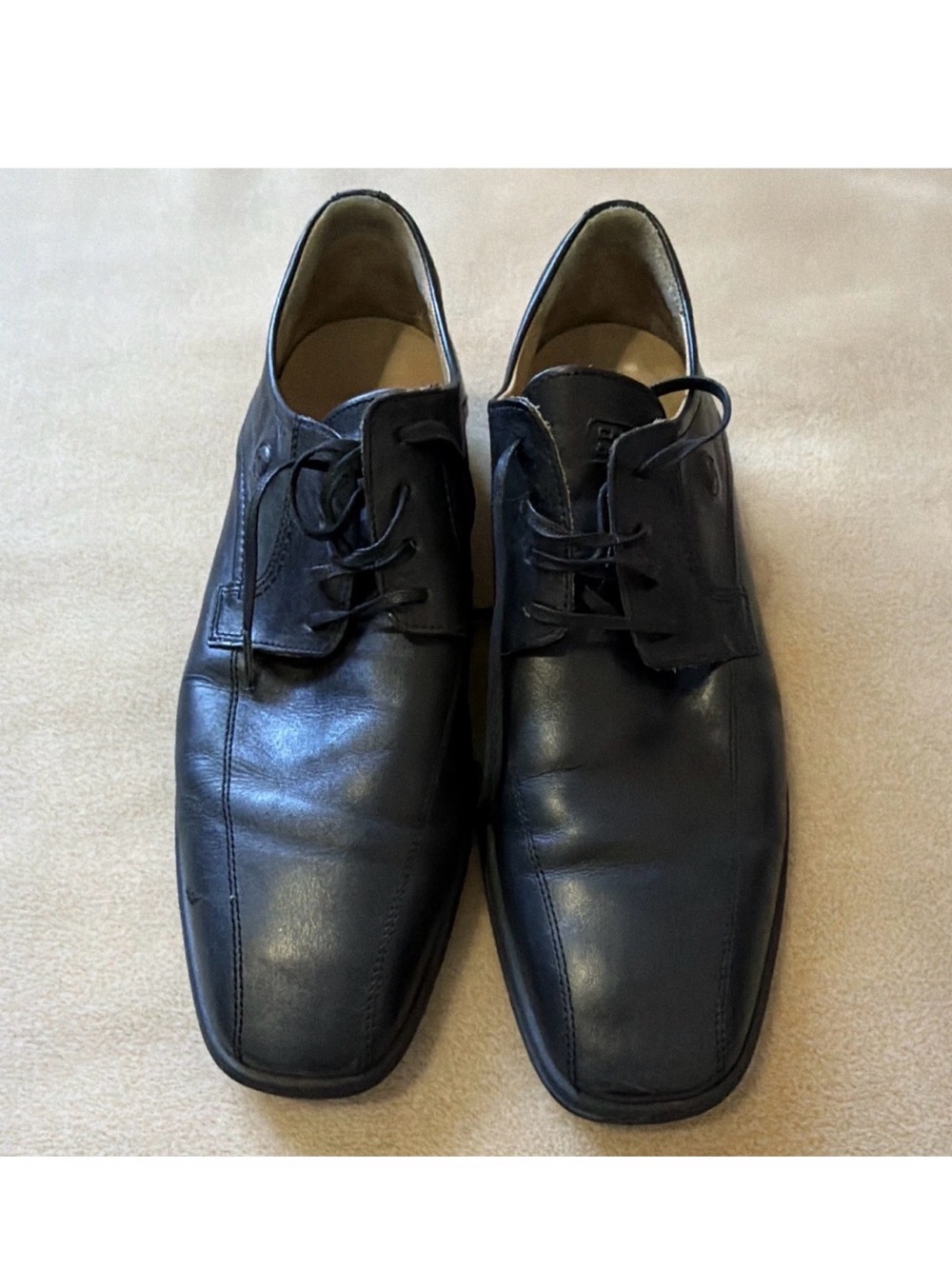 Camel Active Men's Black Leather Lace-Up Dress Shoes 9.5 Good condition